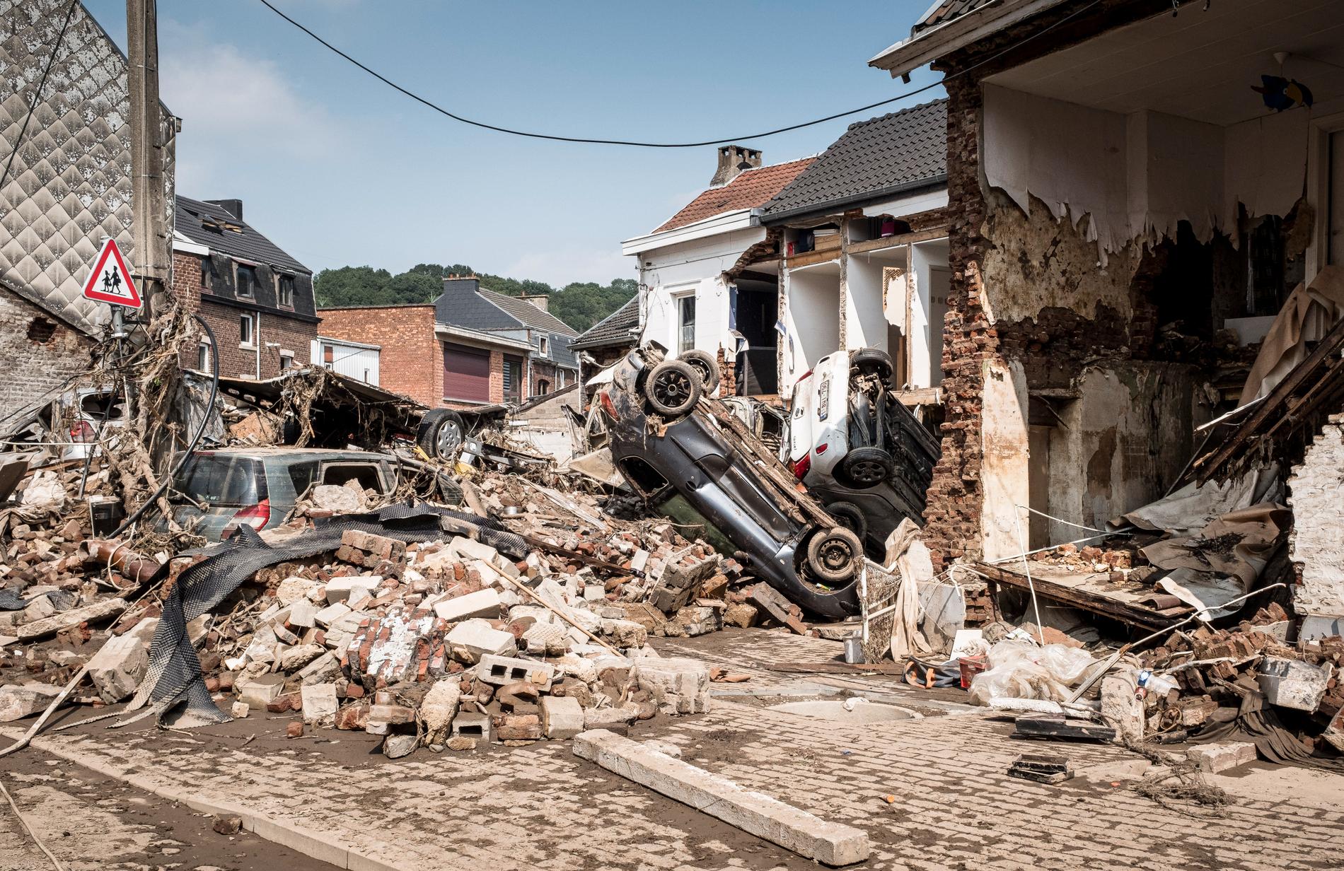Förödelsen är enorm i de delar av östra Belgien som drabbades av förra veckans stora översvämningar.