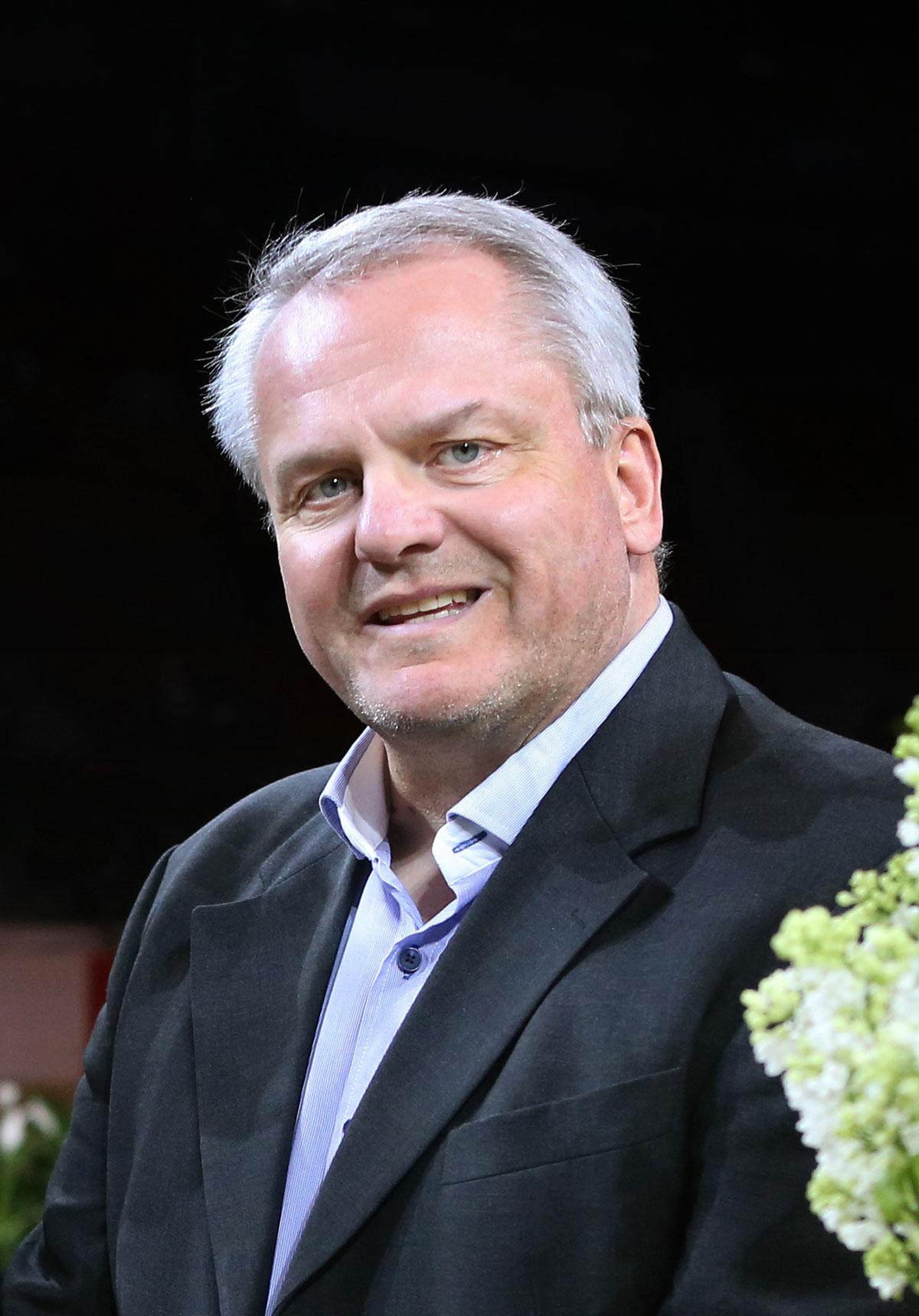 Roger Blomquist på plats på världscupfinalerna i hästhoppning i Göteborg 2013.
Foto: Roland Thunholm/SVT