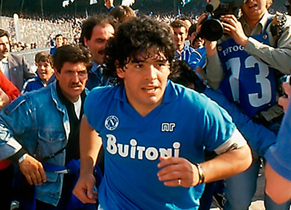 Maradona på 80-talet. Bild från Asif Kapadias film.