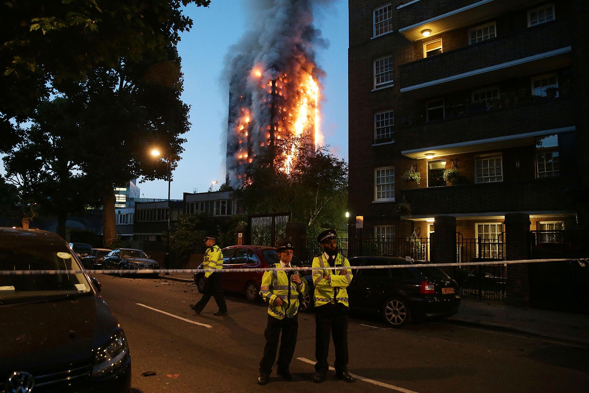 Branden i London. 