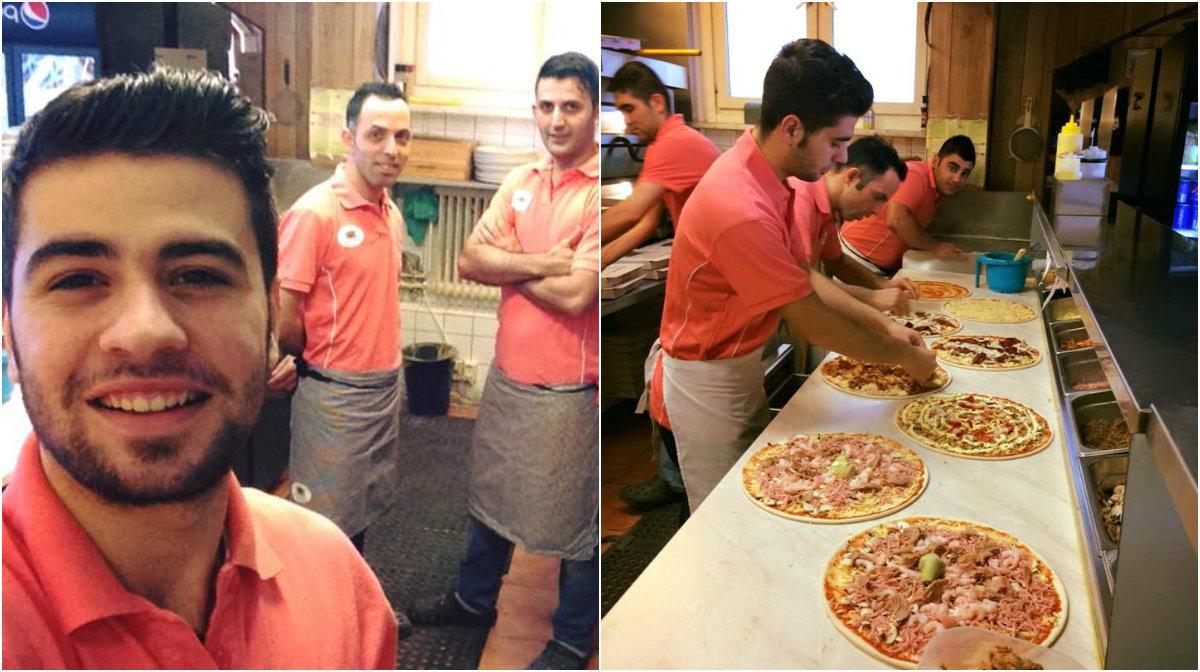På alla hjärtans dag bjuder pizzerian på värme och mat.
