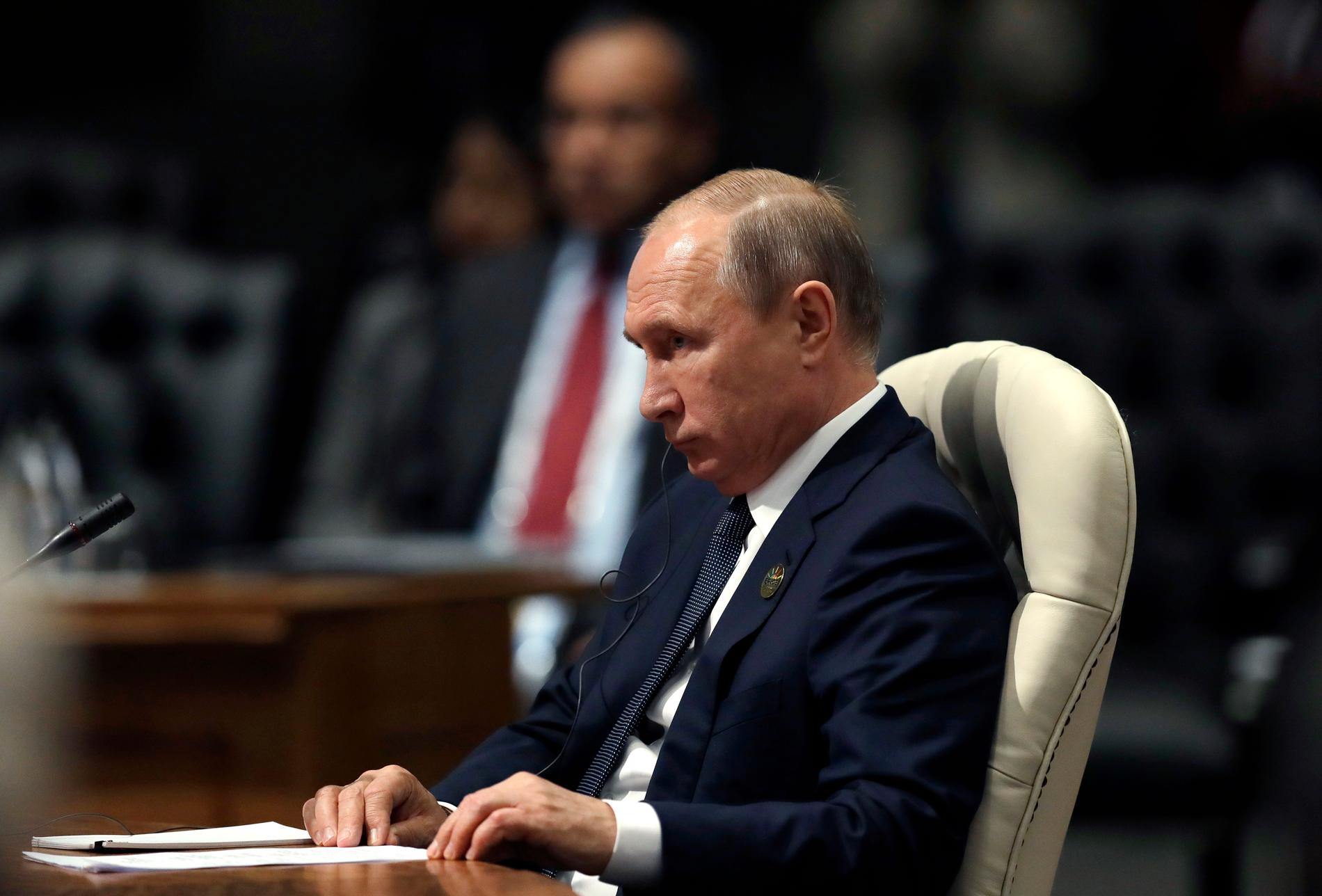 Rysslands president Vladimir Putin på Brics-mötet i Johannesburg.
