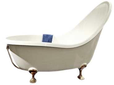 Sitt fint Det här vita sittbadkaret med guldfärgade tassar kostar 59 500 kronor.