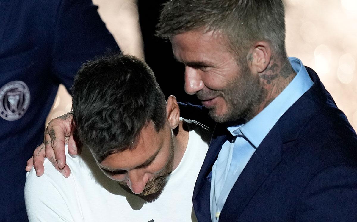 Lionel Messi och David Beckham.