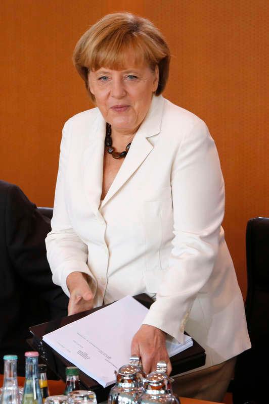 Angela Merkel har en kavaj för varje tillfälle.