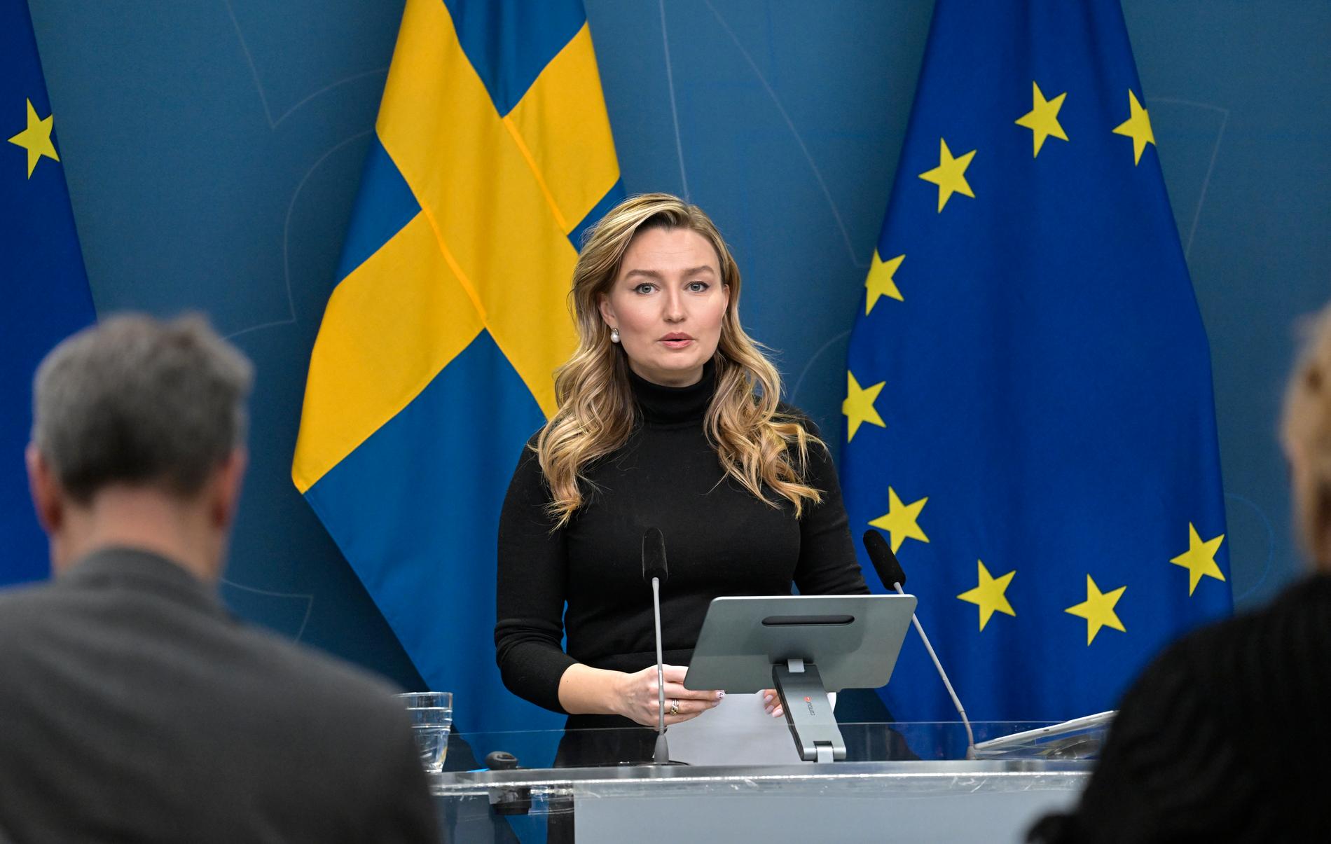 Energi- och näringsminister Ebba Busch (KD) anmäls till riksdagens konstitutionsutskott. Arkivbild.