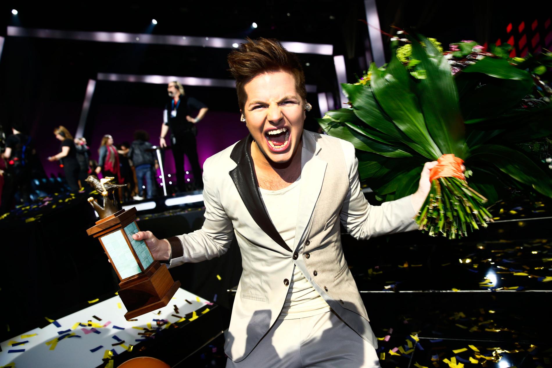 DUBBEL VINNARE 4 129 000 såg när Robin Stjernberg vann Melodifestivalen 9 mars.