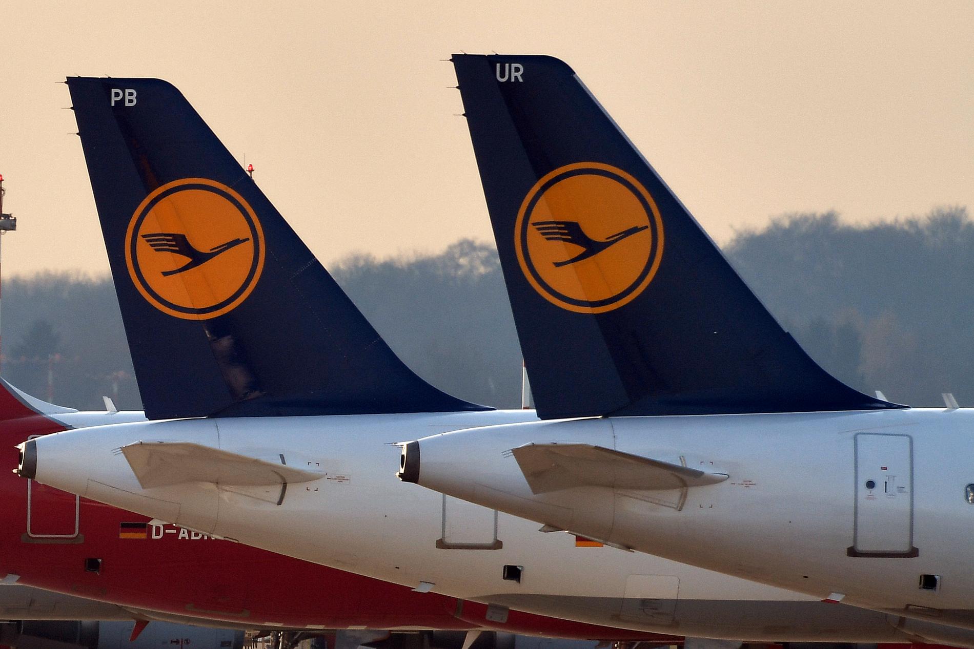 Arkivbild på Lufthansa-plan.