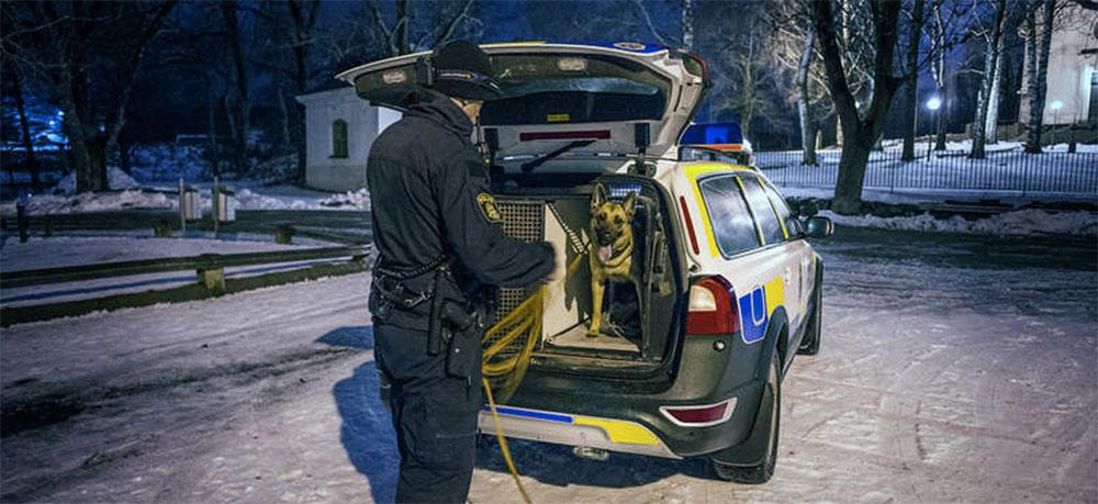Polisen söker i området kring Västanfors hembygdsgård i Fagersta.