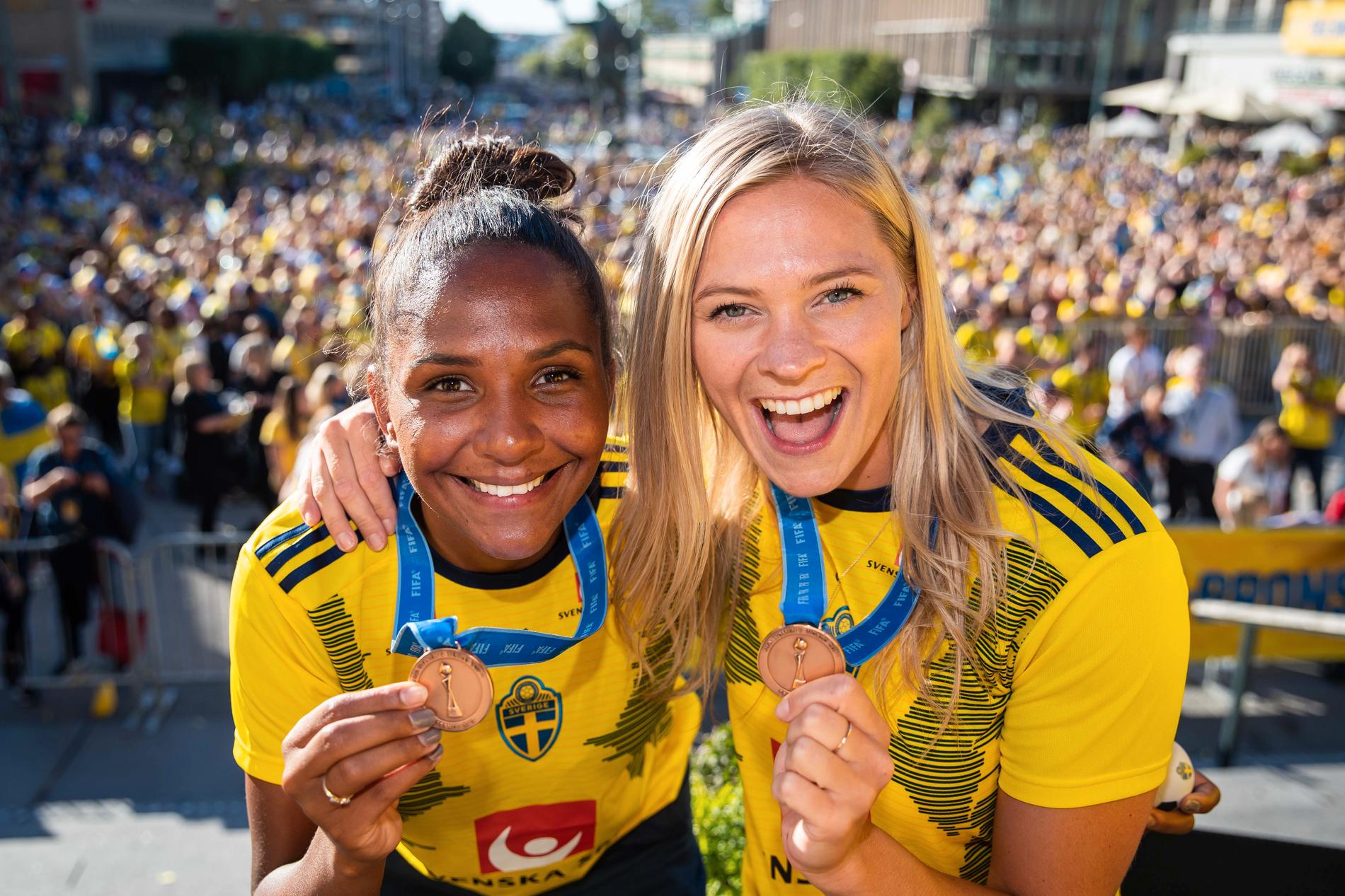 Janogy och Rolfö efter VM-bronset sommaren 2019
