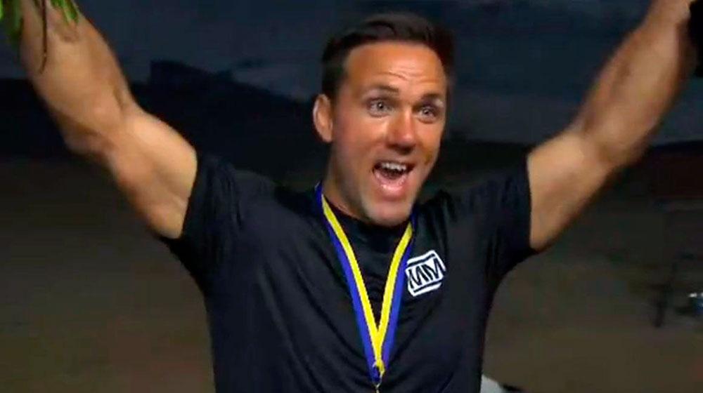 Martin Lidbergs segerjubel i ”Mästarnas mästare” 2017.