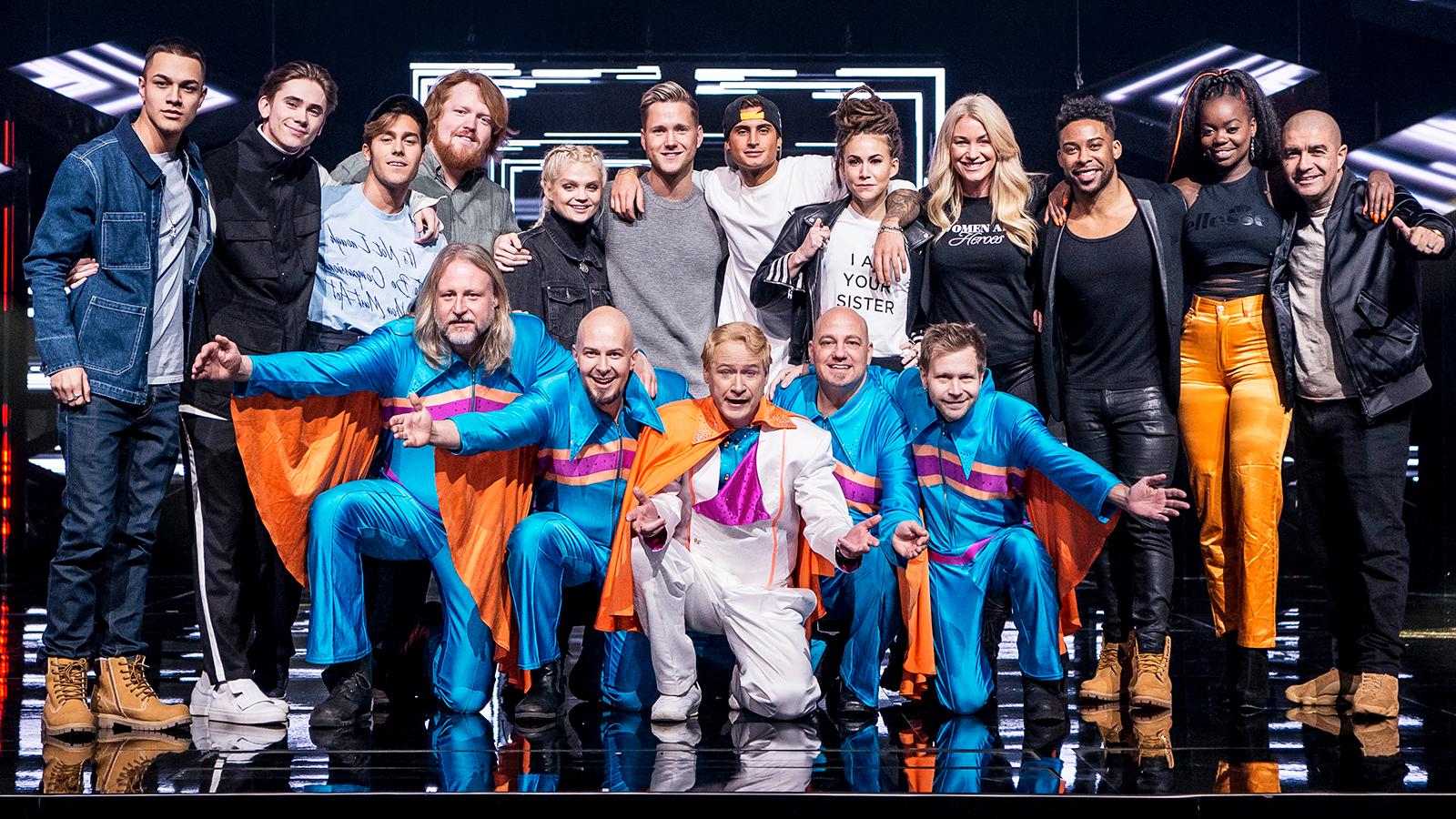 Finallisterna i Melodifestivalen 2018. 
