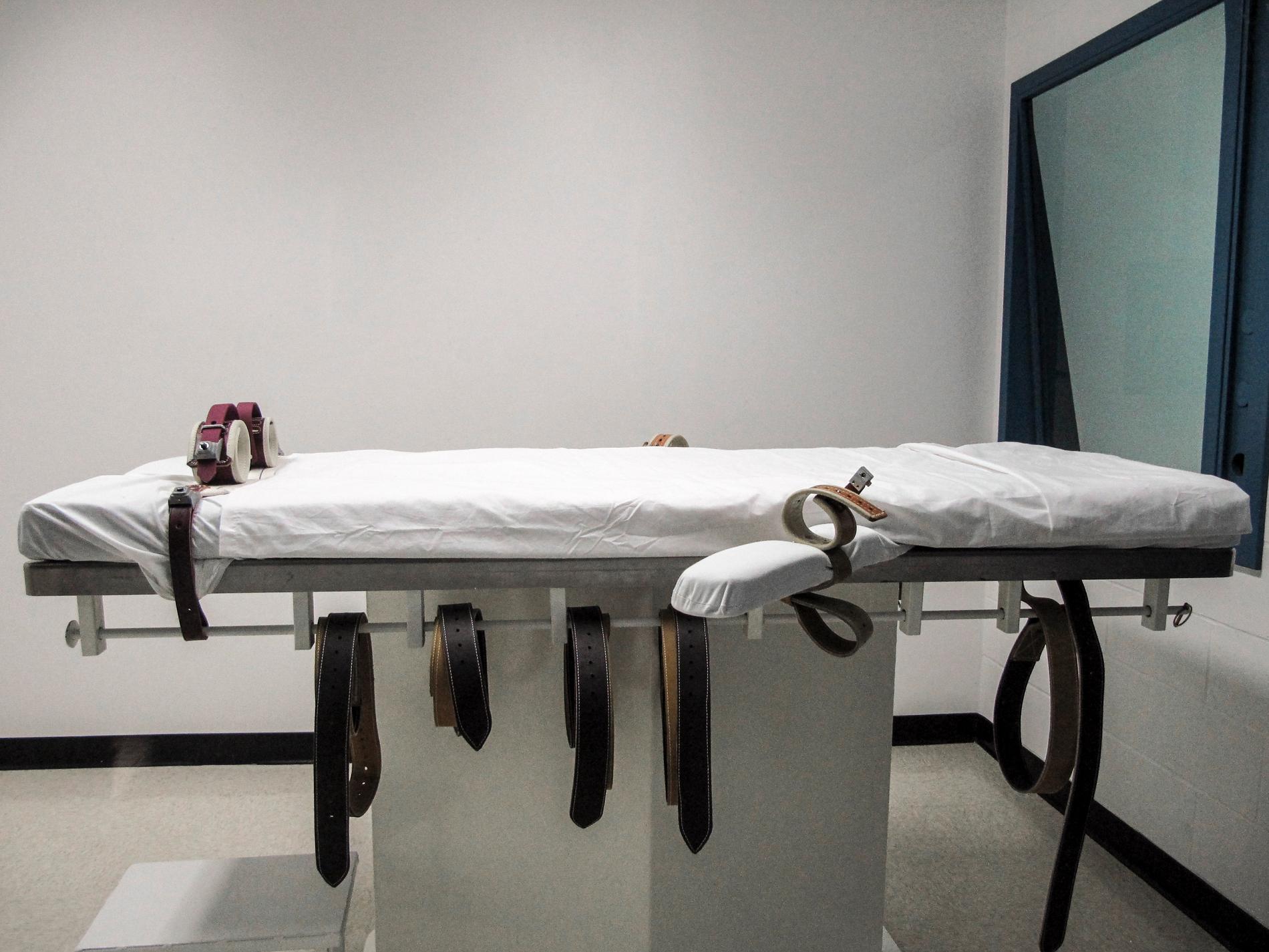 En avrättningskammare i ett fängelse i Nebraska i USA.