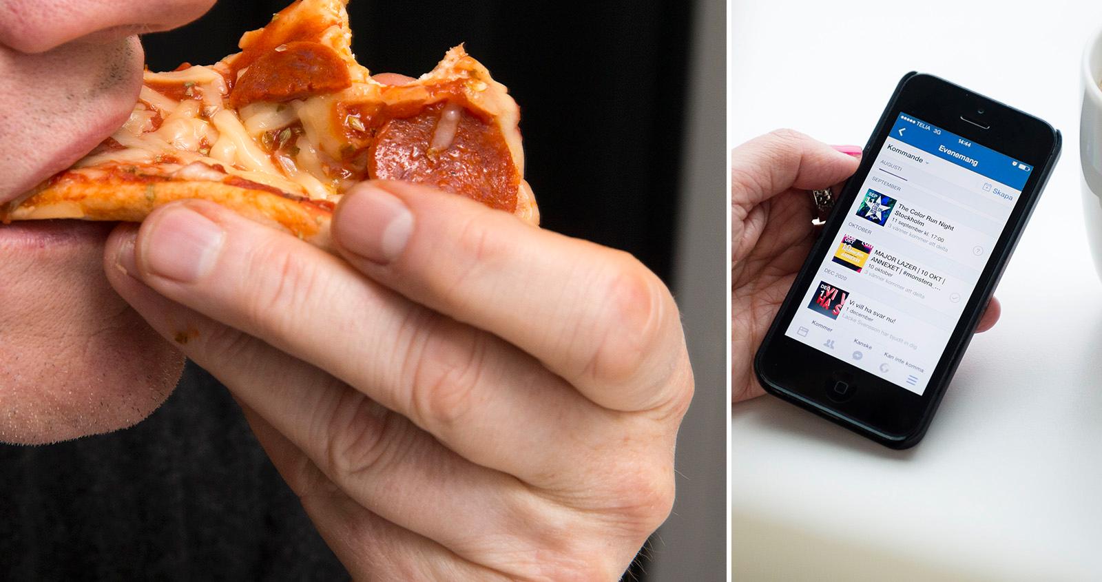 Skippa mobilen – om du vill minska kaloriintaget.