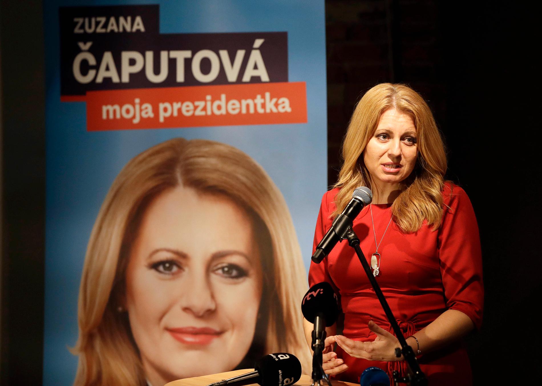 Zuzana Caputova blir Slovakiens första kvinnliga president.