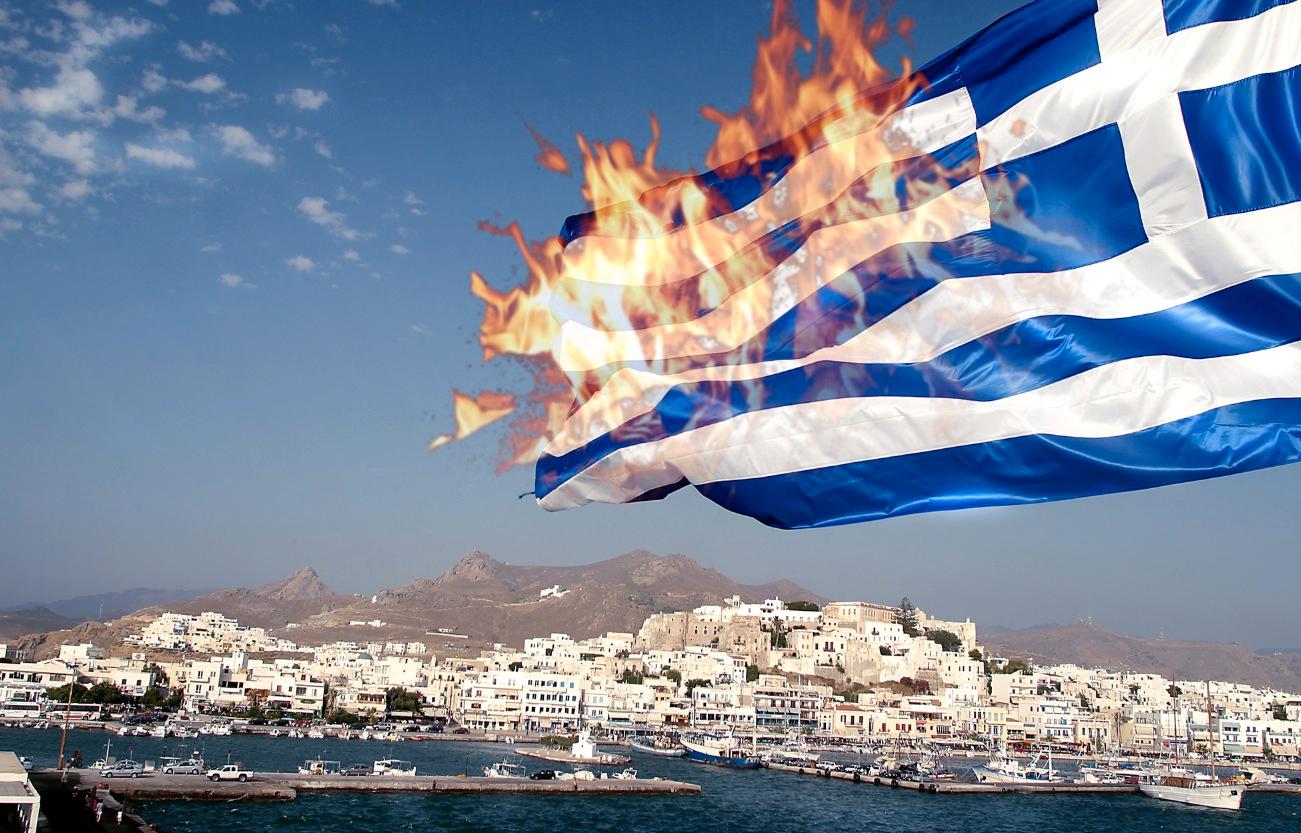 Det brinner i knutarna Snart kan det vara för sent att rädda Grekland. Valet i går ger en sista möjlighet och då måste lånevillkoren till landet förhandlas om. (Bilden är ett montage.)