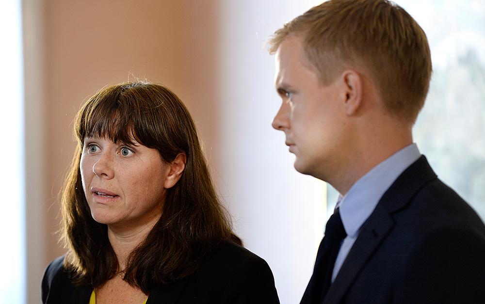 Miljöminister Åsa Romson och utbildningsminister Gustav Fridolin.