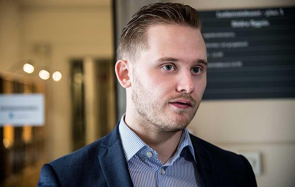 Sverigedemokraternas presschef Henrik Vinge.