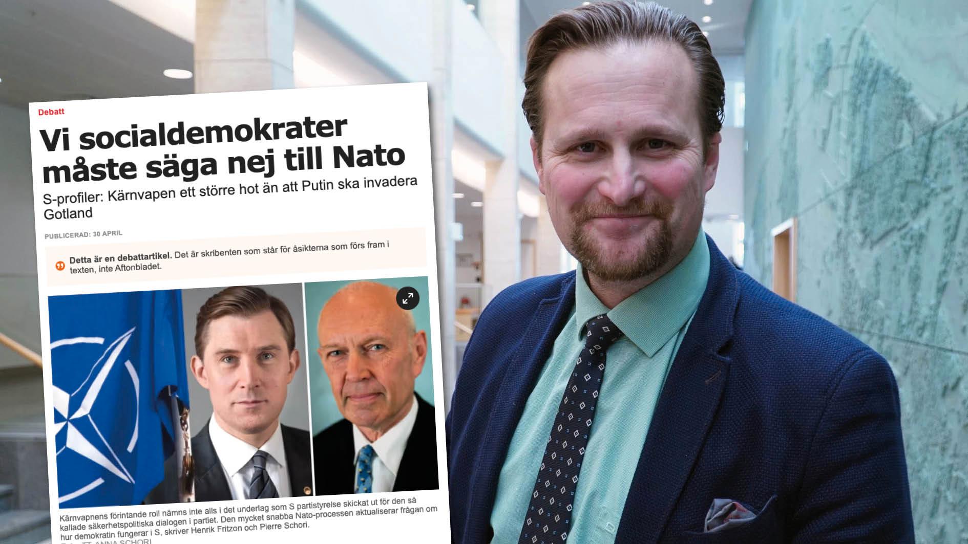 Jag blir förvånad att S gruppledare i Region Skåne, Henrik Fritzon, går ut och profilerar sig som en av de mest namnkunniga förespråkarna för det S-märkta Natomotståndet. Det får inte stå oemotsagt, skriver Carl Johan Sonesson.