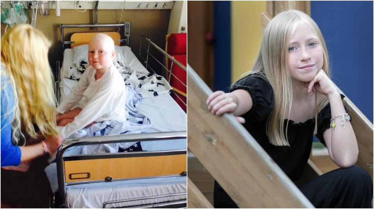 Felicia, 10, blev färdigbehandlad för cancer för två år sedan.