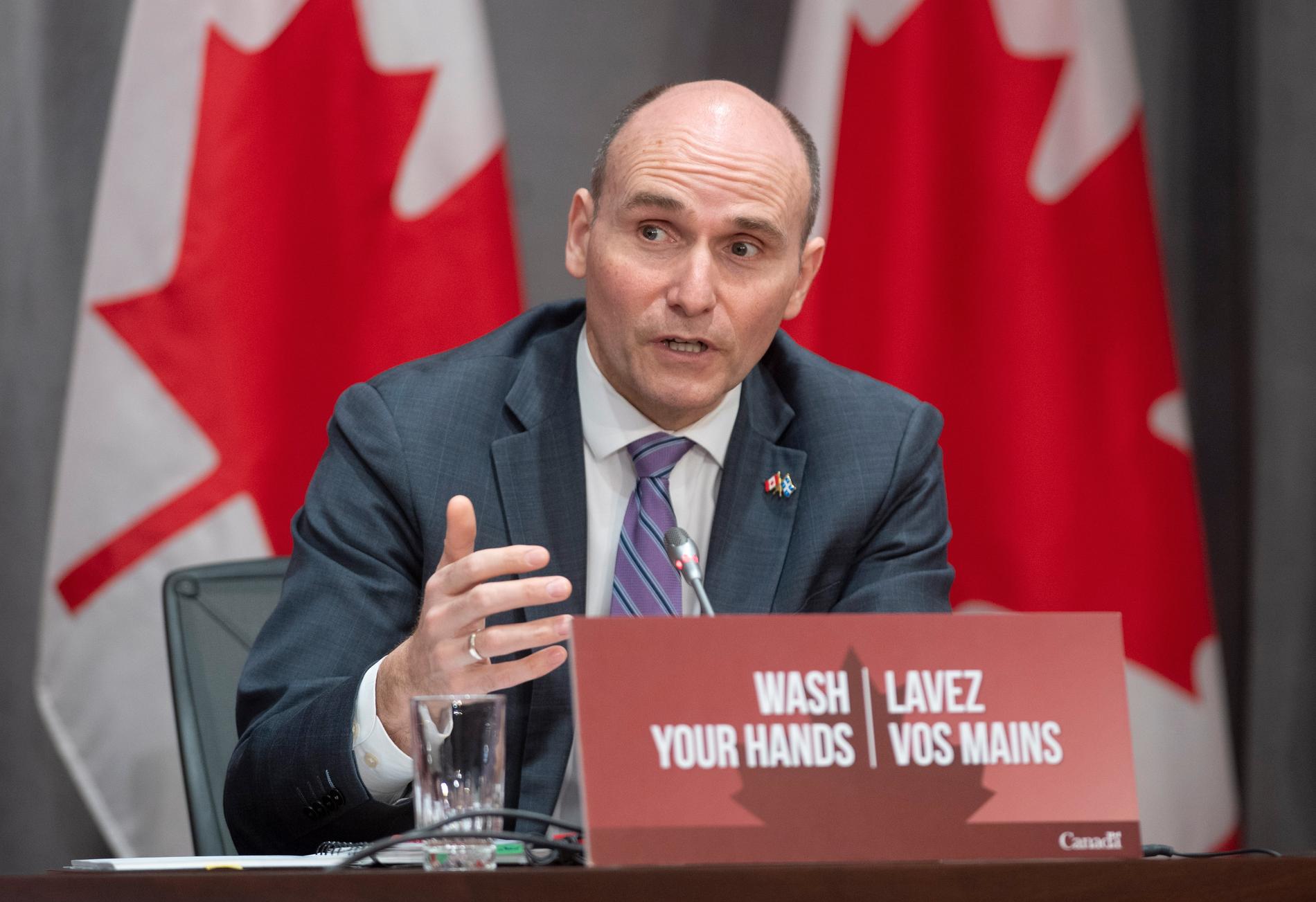 Kanadas hälsominister Jean-Yves Duclos.