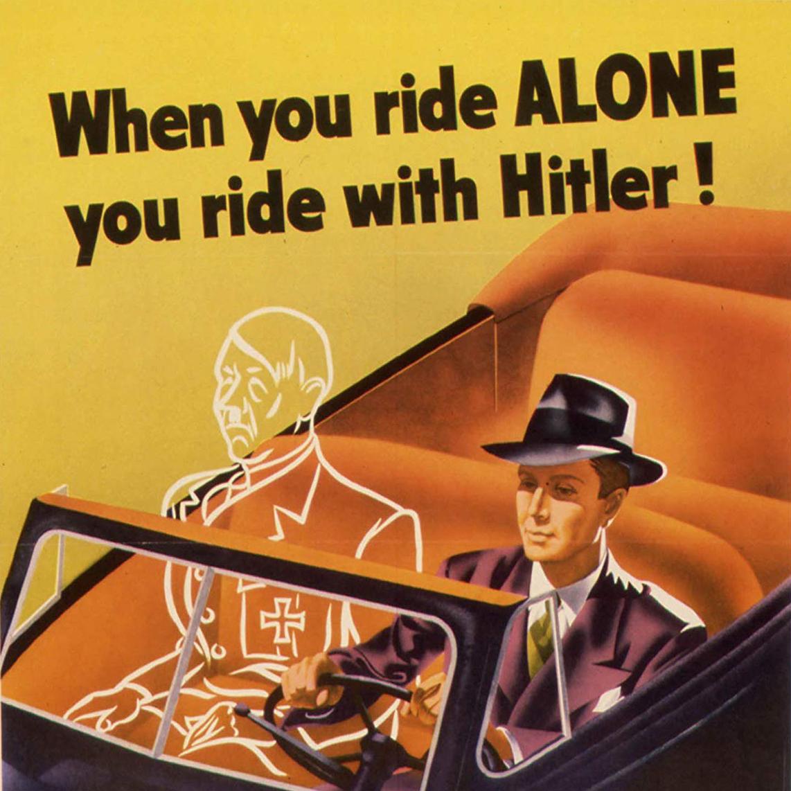 Energibesparingskampanj i USA under andra världskriget, den gången var det Hitler som var despoten.