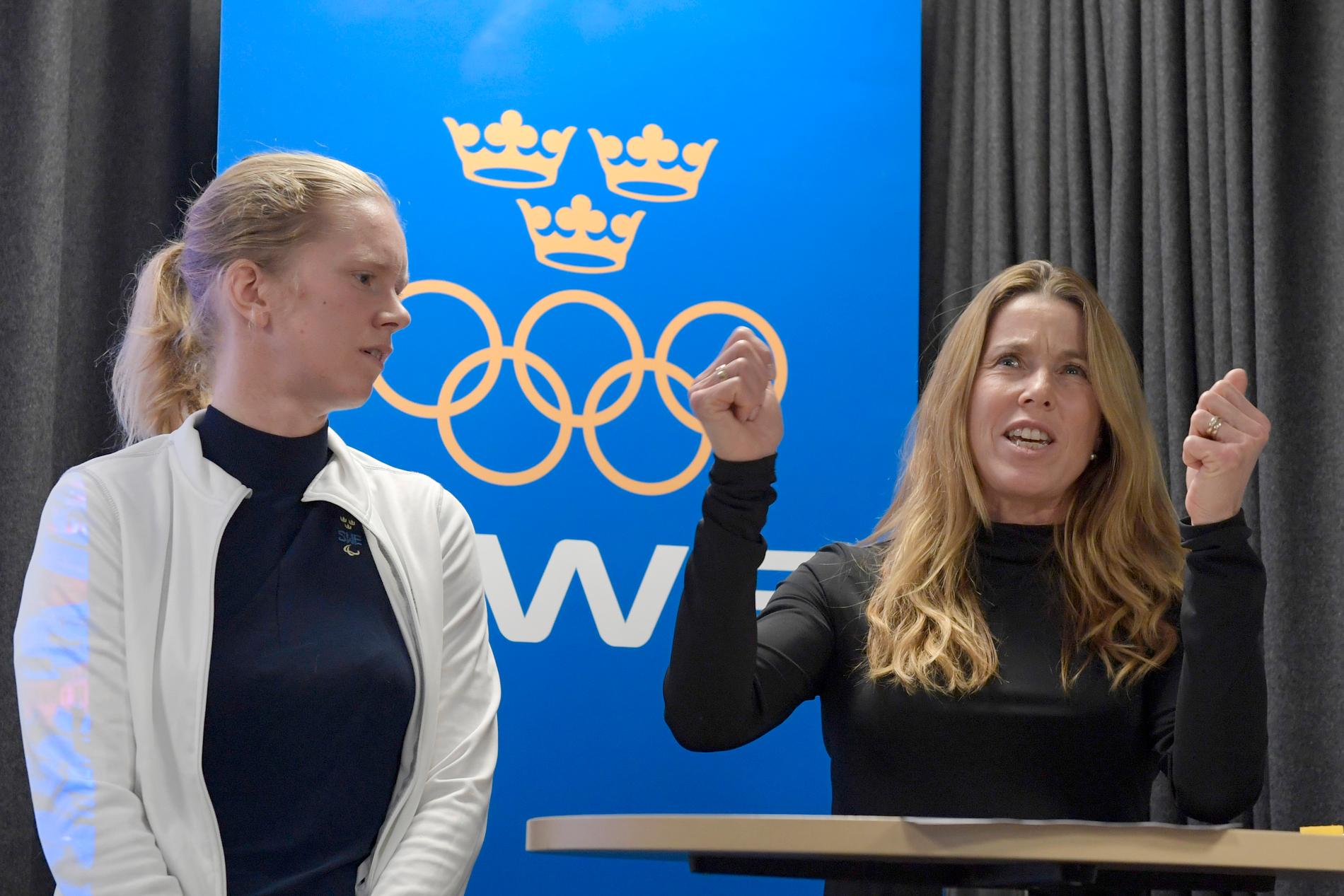 Maja Reichard och Magdalena Forsberg är två av de nya ambassadörerna för Sveriges olympiska kommittés kampanj.