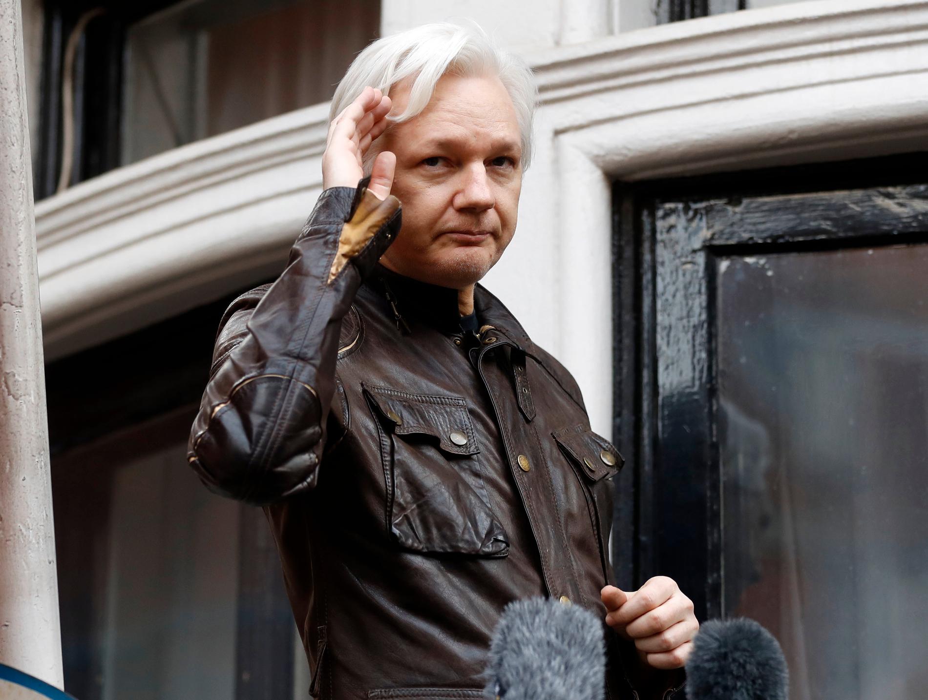 Wikileaks grundare Julian Assange fotograferad i London. Arkivbild.