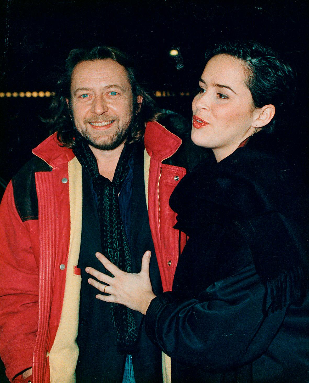 Ulf Lundell tillsammans med Fredrika Gunnarsdotter Stjärne i november 1989.