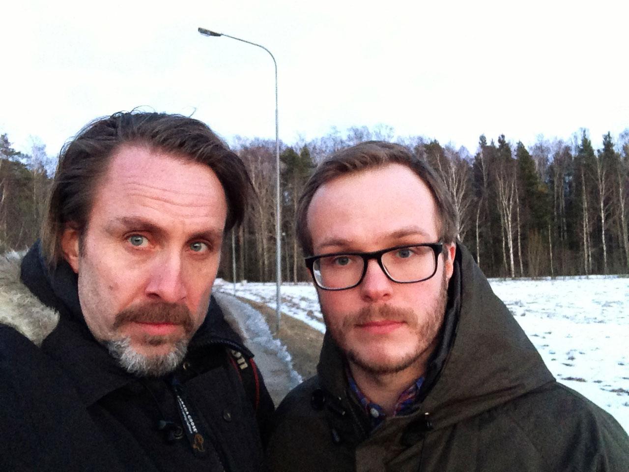 Aftonbladets fotograf Niclas Hammarström och reporter Niklas Eriksson.