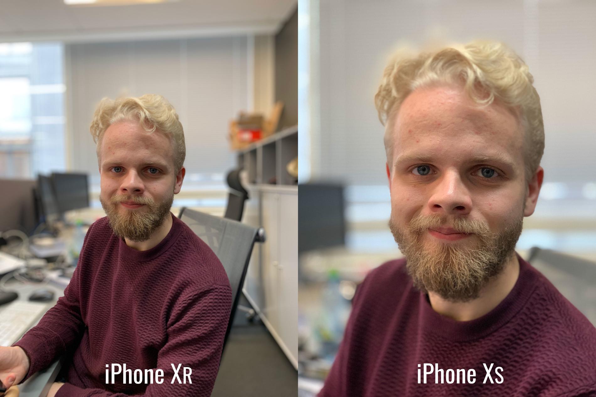 Trots den enda kameran, lyckas Iphone Xr i bland ta bättre porträtt än Xs.