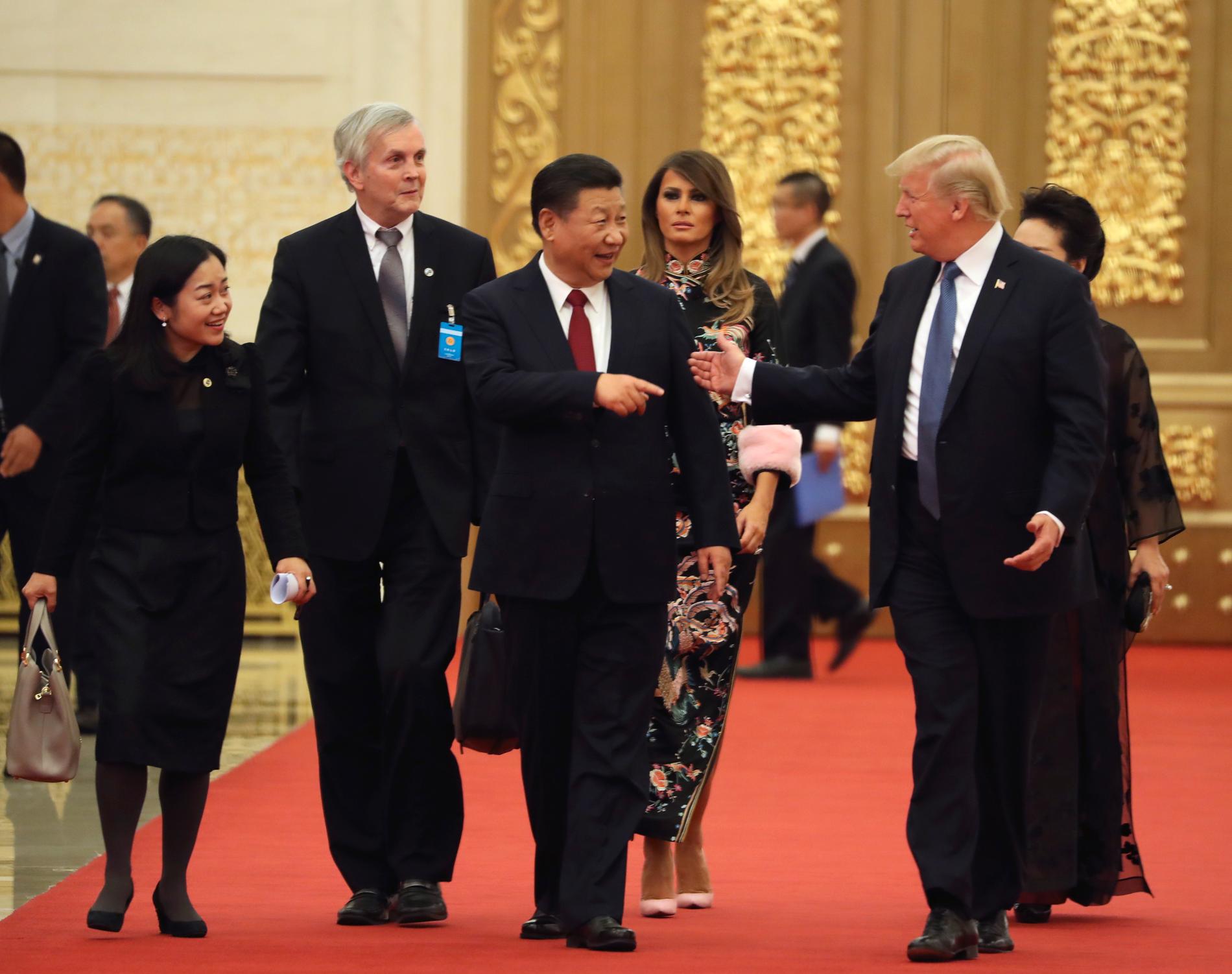 Donald Trump och Xi Jinping. 