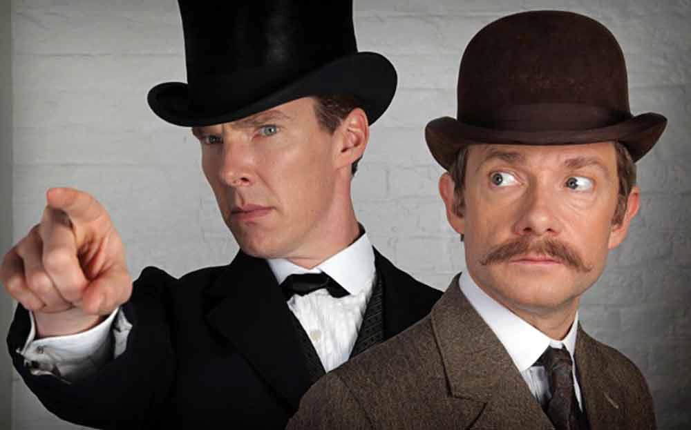 Benedict Cumberbatch är Sherlock Holmes och Martin Freeman är Dr Watson i den populära brittiska serien ”Sherlock”.