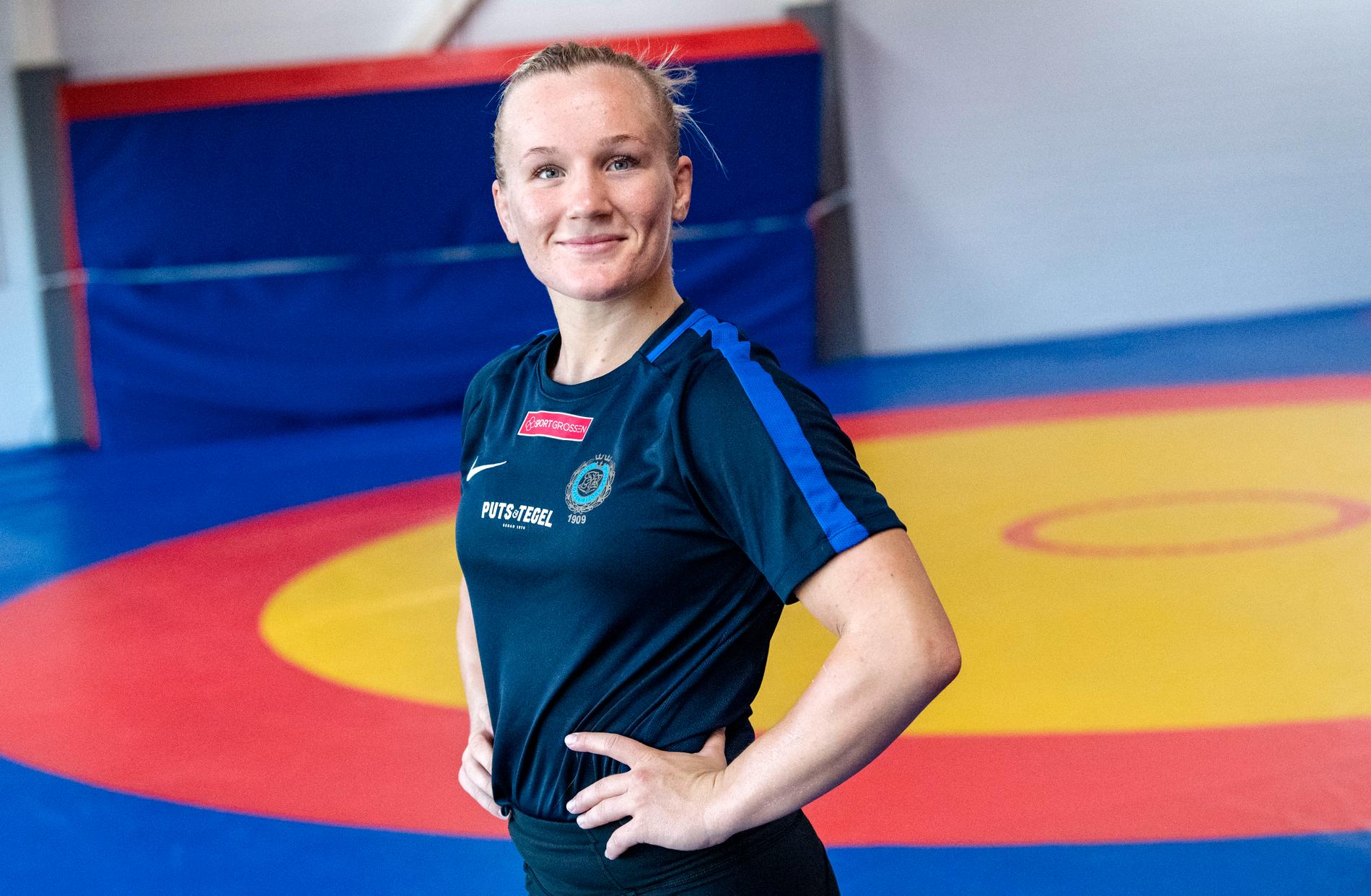 Johanna Lindborg tog brons i brottnings-EM i Rom. Arkivbild.