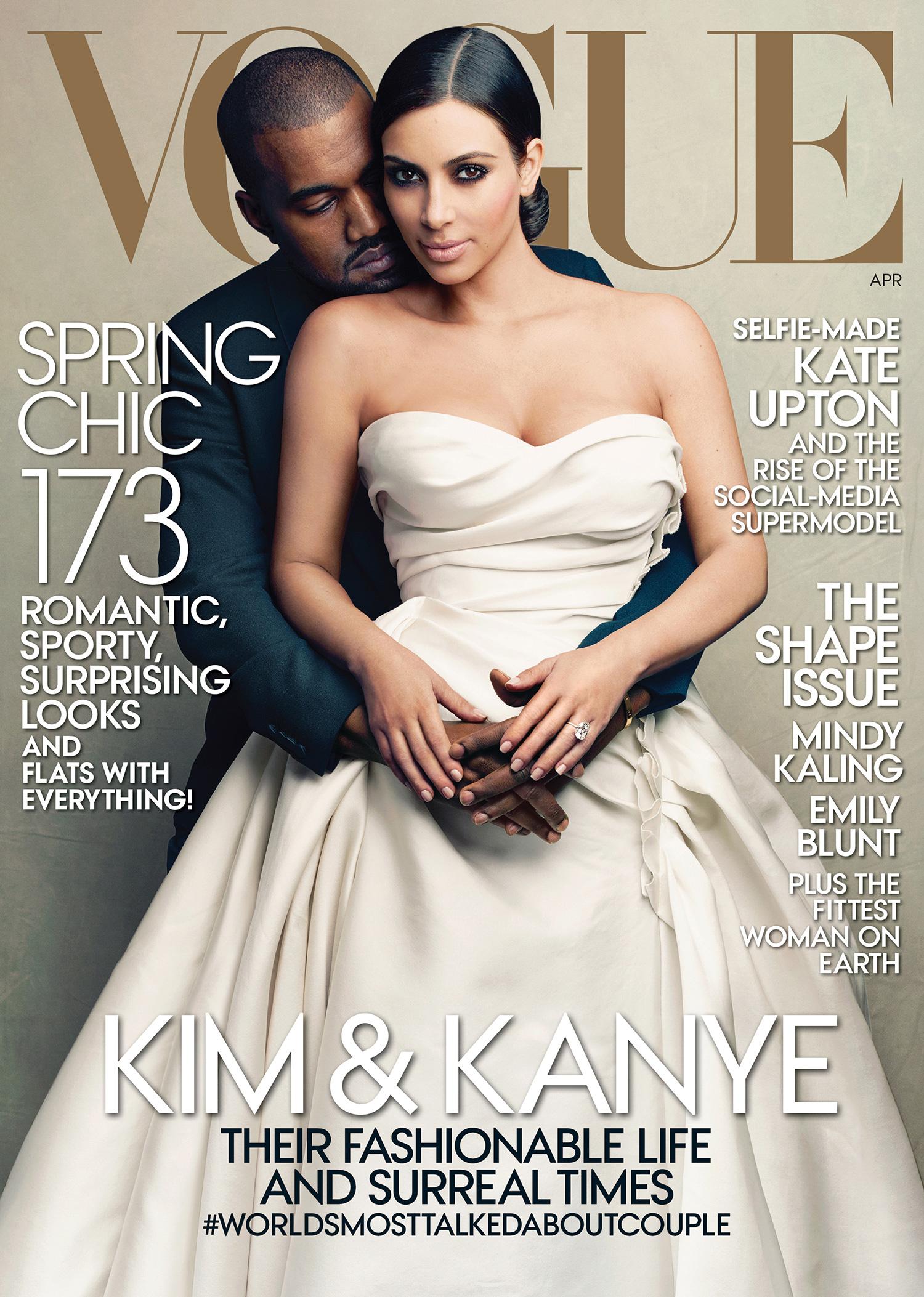 Kim och Kanye på omslaget av "Vogue”.