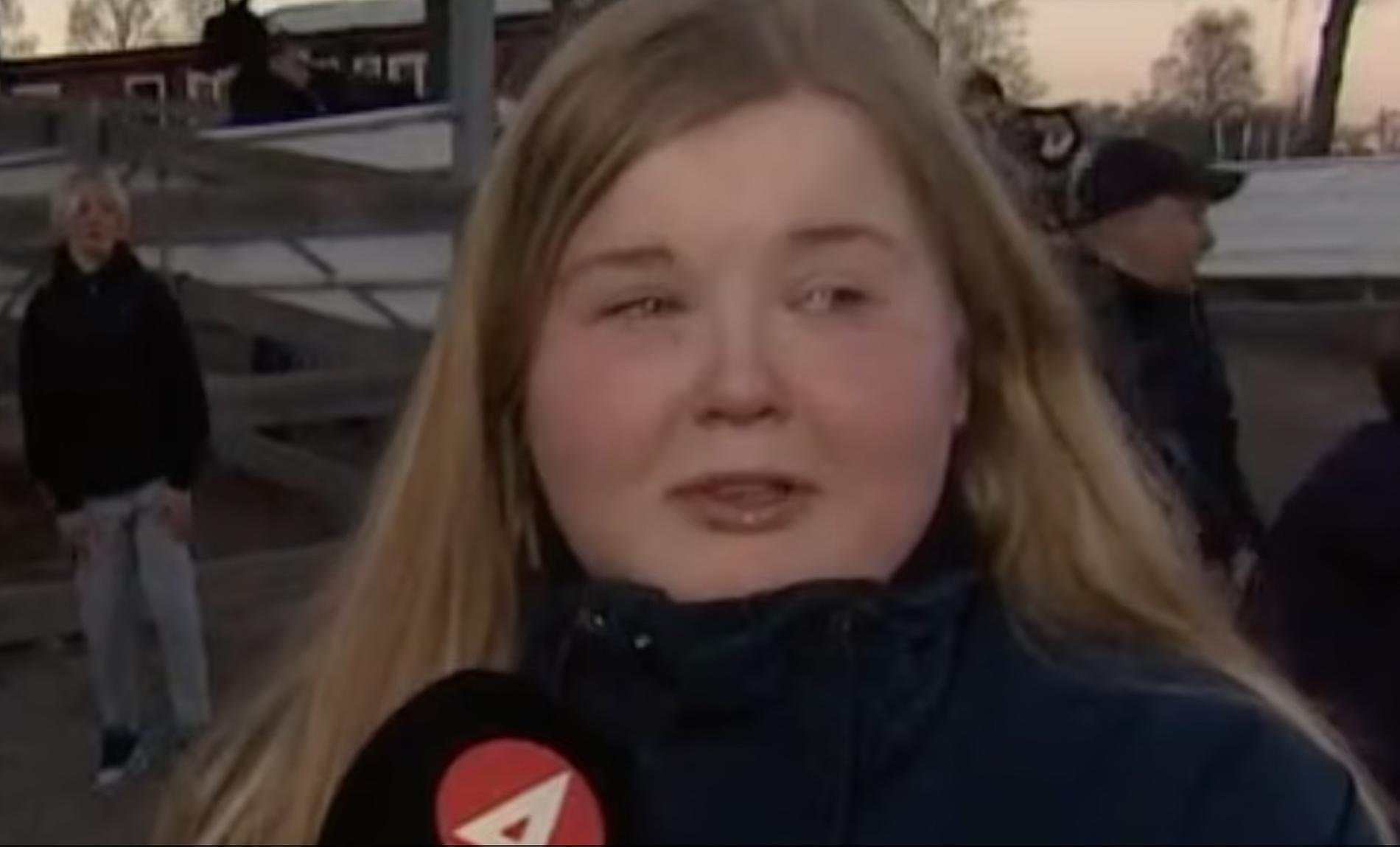 Tuva Göransson i TV4 efter segern i lördags.