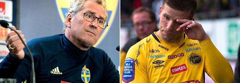 Erik Hamrén och Anders Svensson. Svensson drömmer om ett jobb i landslaget men just nu är det inte aktuellt.
