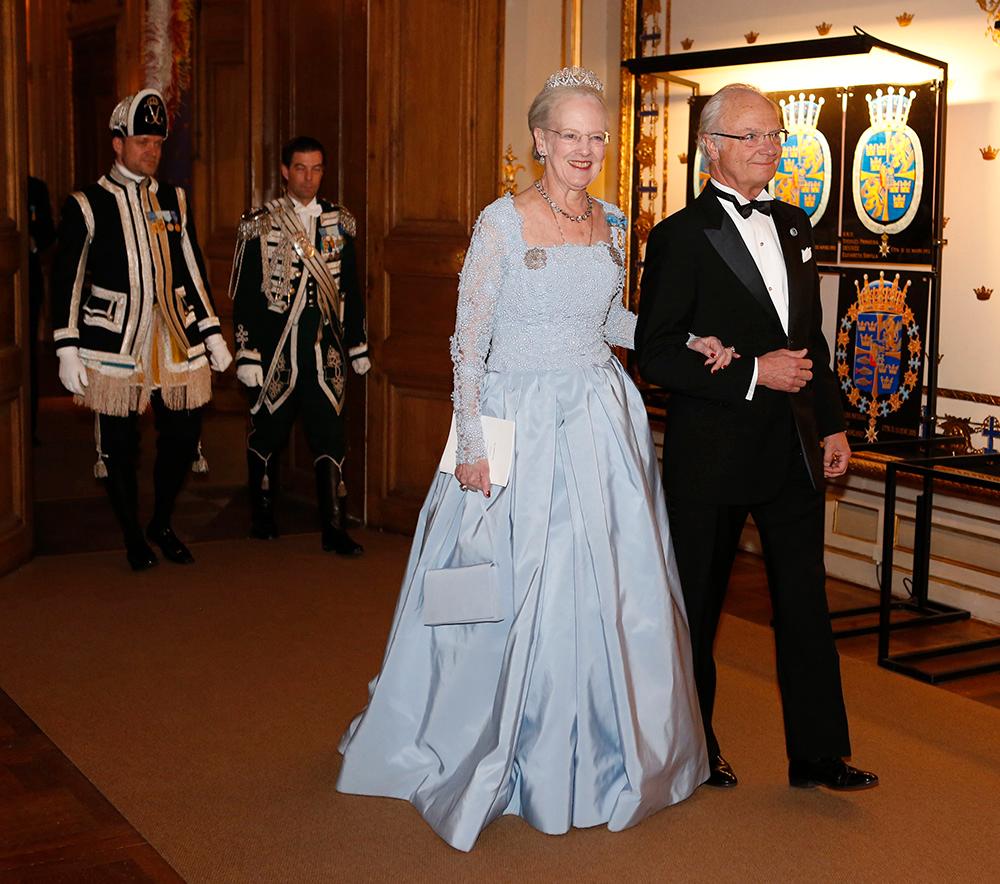 Drottning Margrethe och Carl XVI Gustafs vid kungens 70-årsdag.