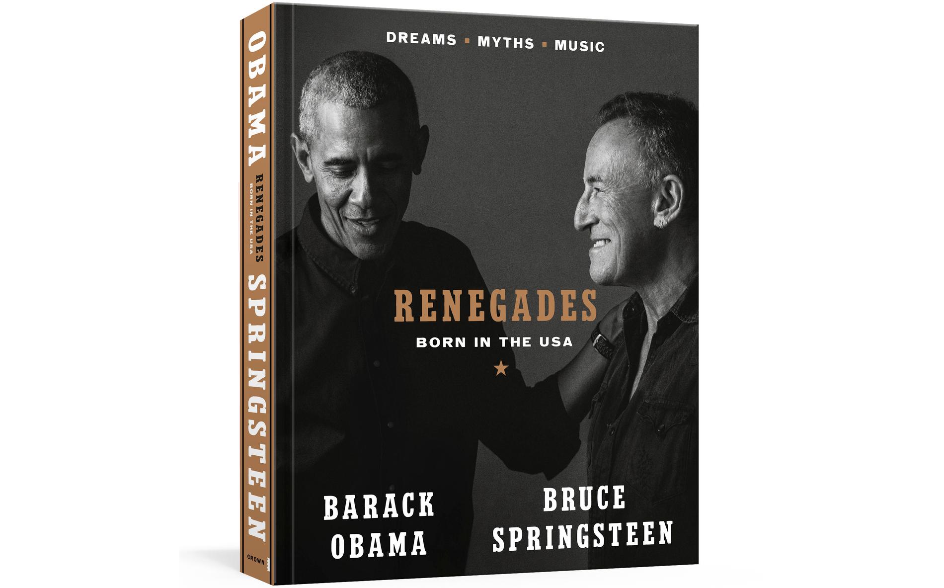 Barack Obamas och Bruce Springsteens bok "Renegades: Born in the USA" ges ut i oktober. Pressbild.