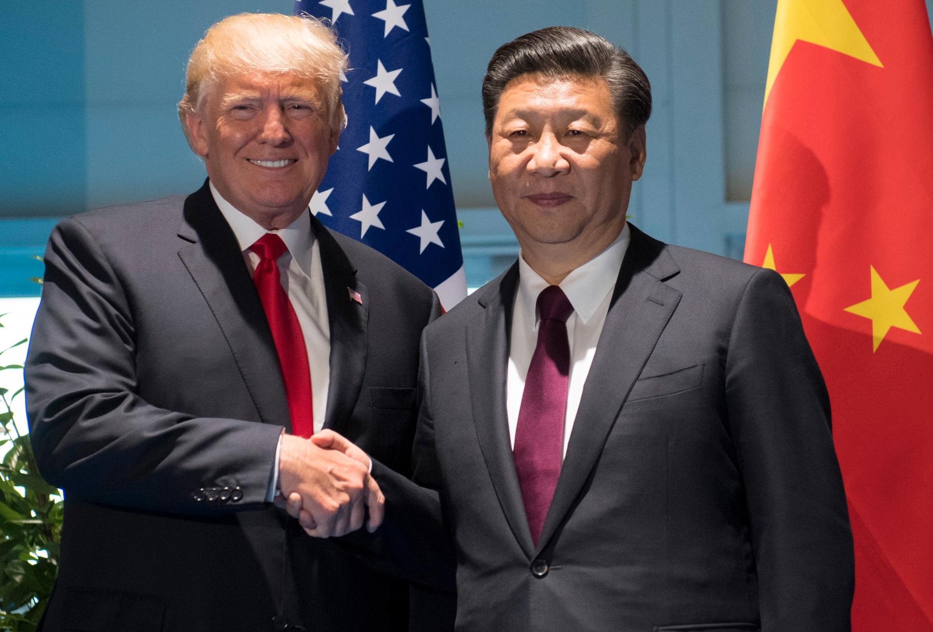 Donald Trump och Kinas president Xi Jinping.