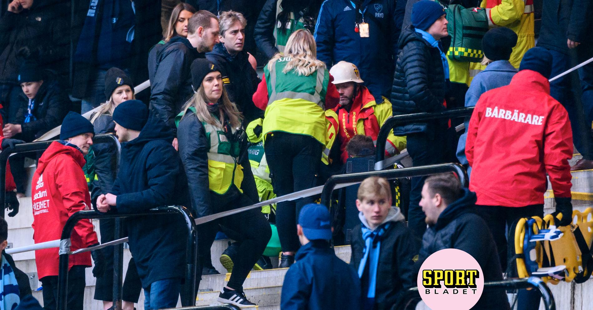 Djurgården Fotboll: Fick vård på läktaren – person till sjukhus efter derbyt