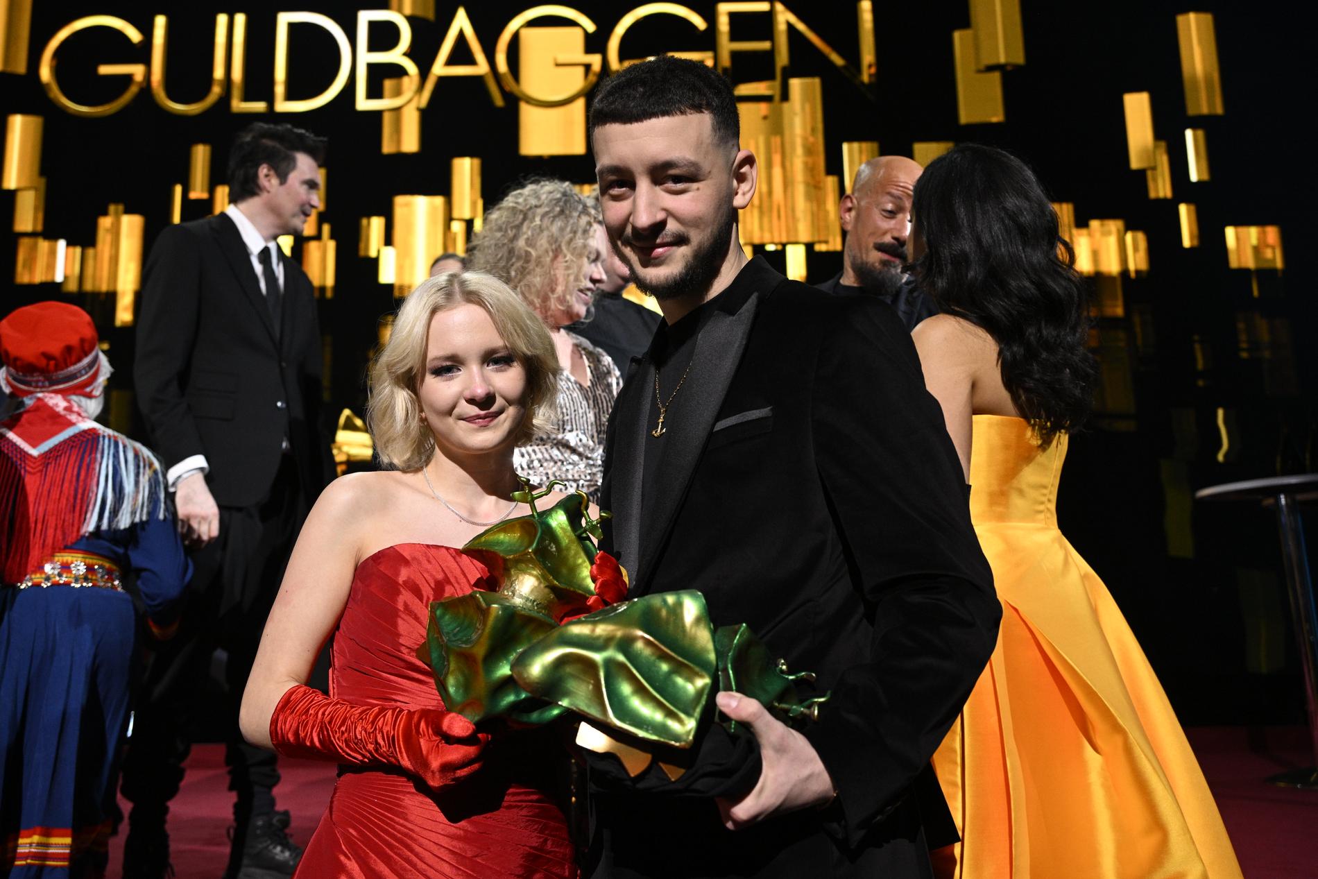Sigrid Johnson och Granit Rushiti vann guldbaggarna för bästa kvinnliga respektive manliga huvudroll för sina roller i "Comedy Queen" och "Jag är Zlatan".