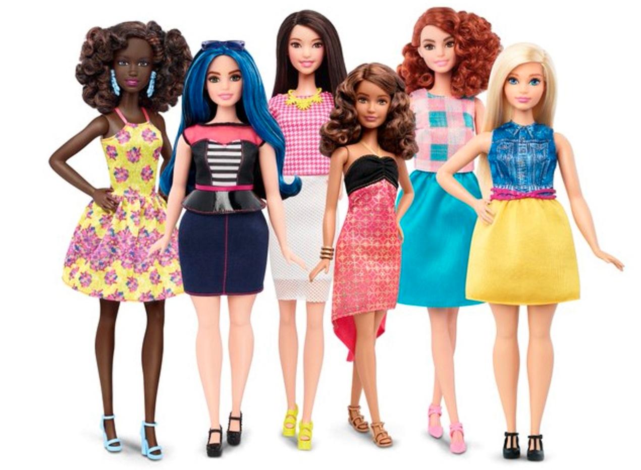 Några av de nya Barbiedockorna.