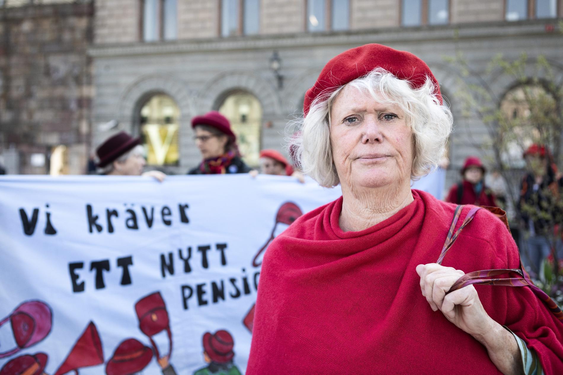 Birgitta Sevefjord, ordförande i pensionärsupproret Tantpatrullen.