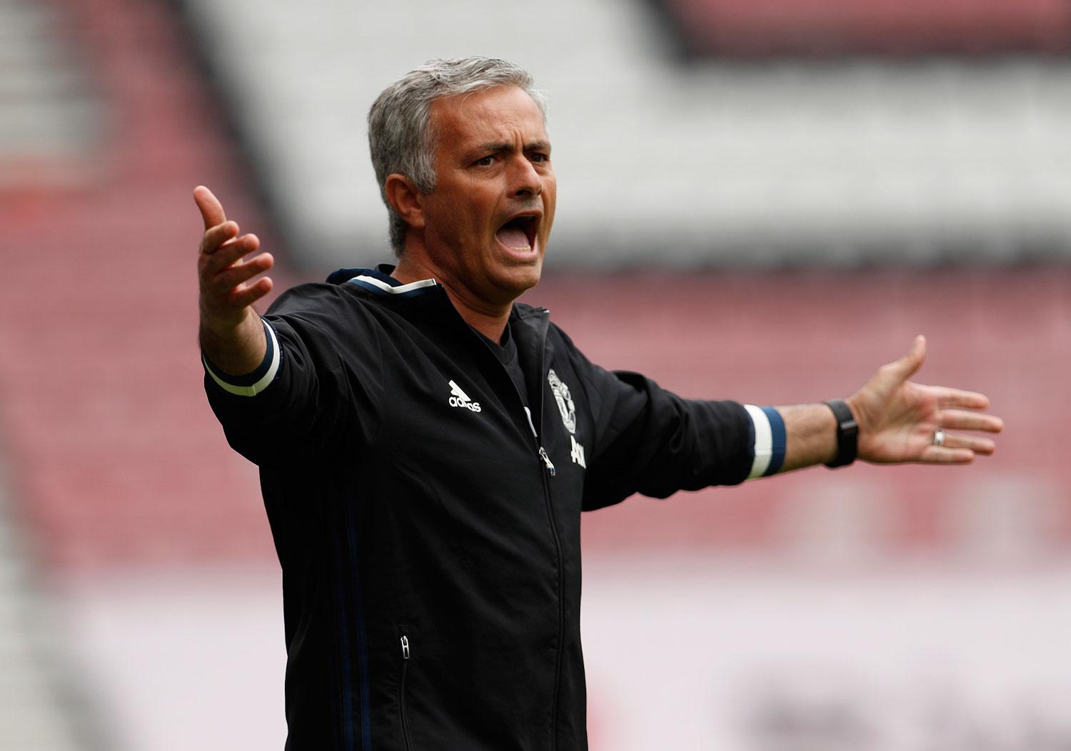 José Mourinho ledde Manchester United för första gången i helgen.