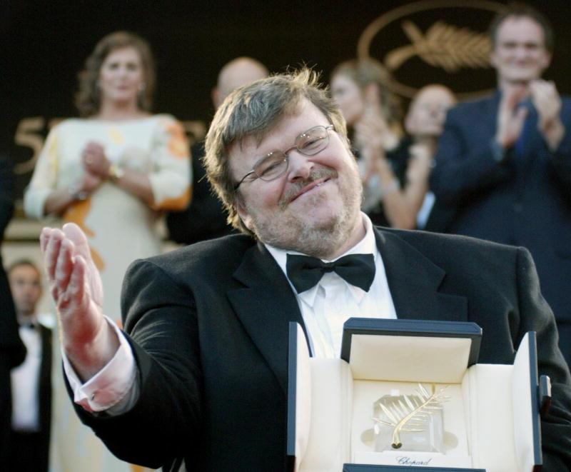 Michael Moore med Guldpalm, 2004.