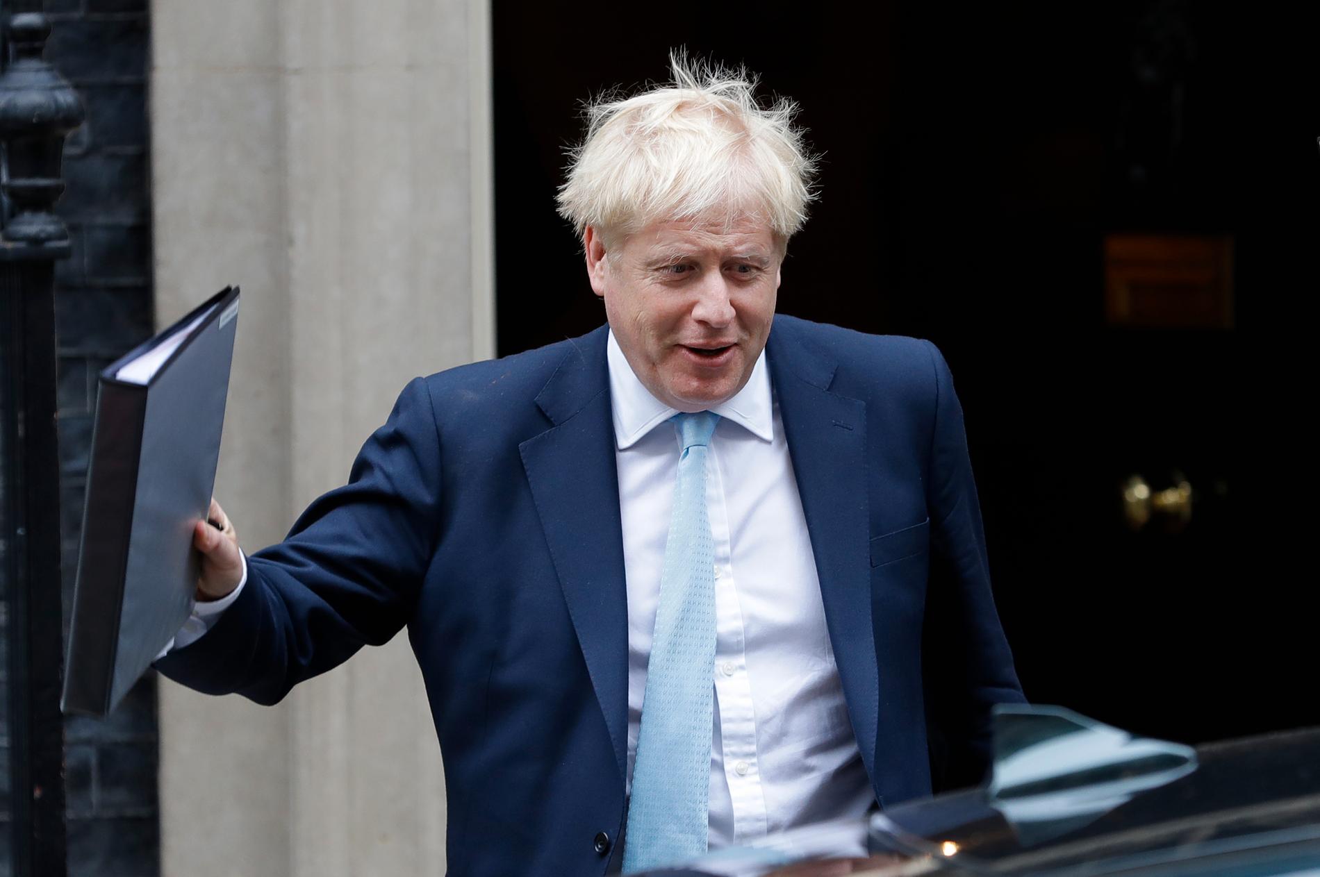 Storbritanniens premiärminister Boris Johnson utanför Downing Street i förra veckan.