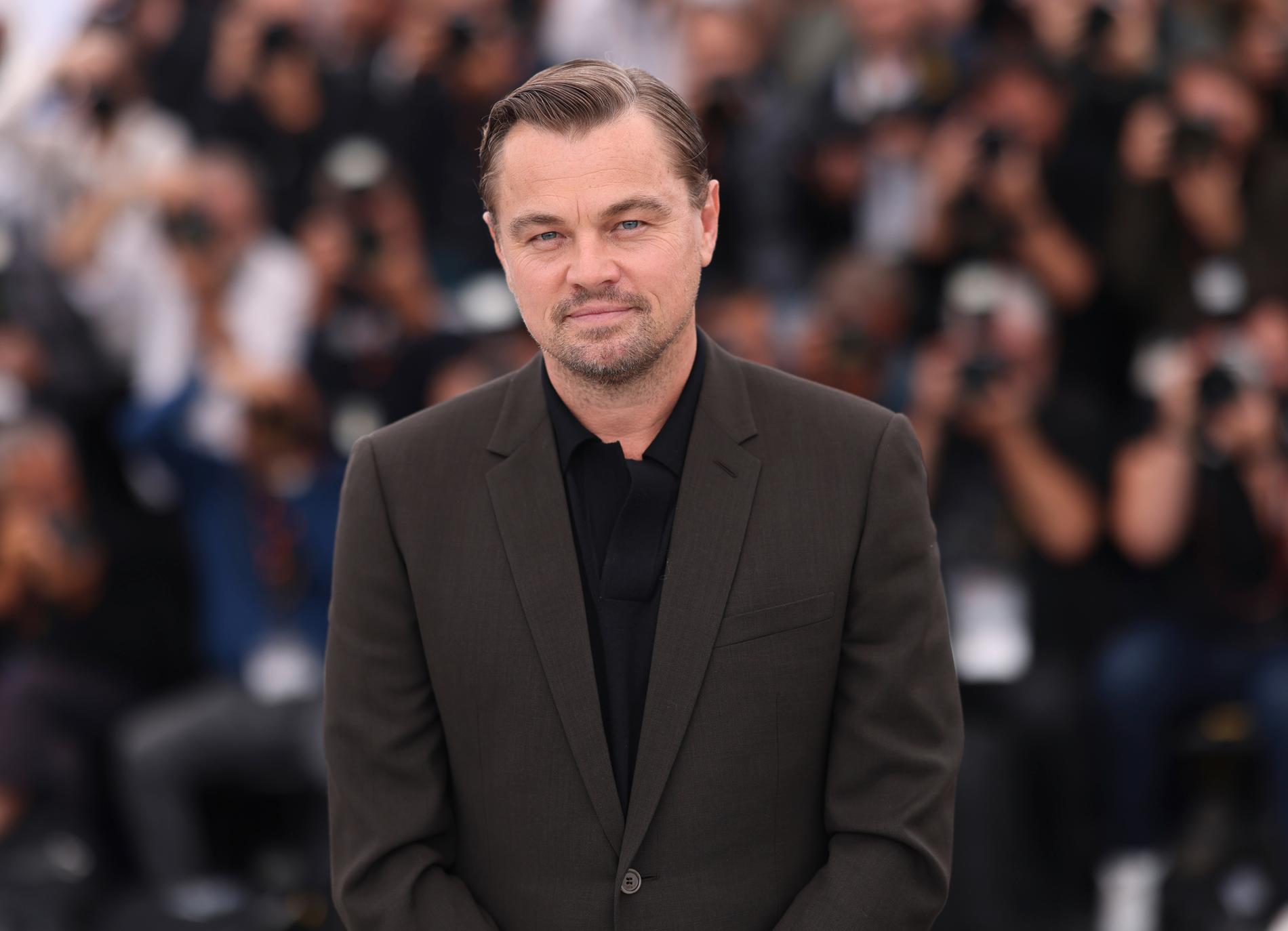 Leonardo DiCaprio svarade på frågor om filmen under presskonferensen. 