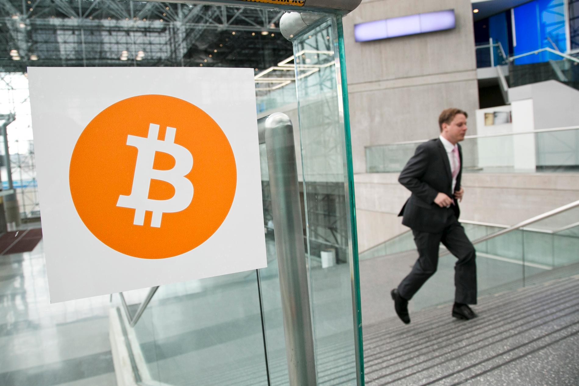 Den digitala valutan bitcoin når nya rekordnivåer. Bilden kommer från en bitcoinkonferens i New York 2014. 