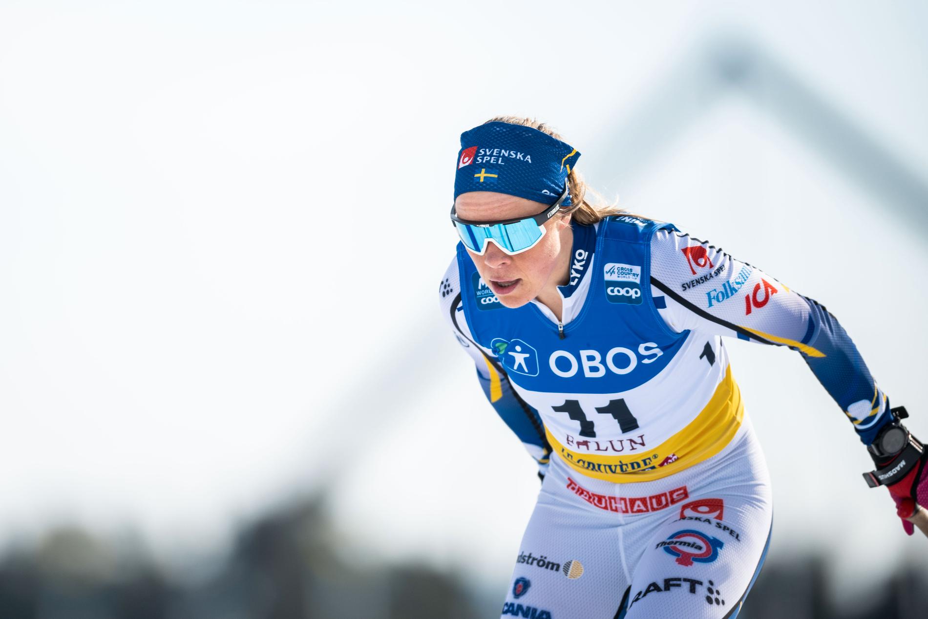 Längdskidåkaren Lovisa Modig tog SM-silver på 10 000 meter. 